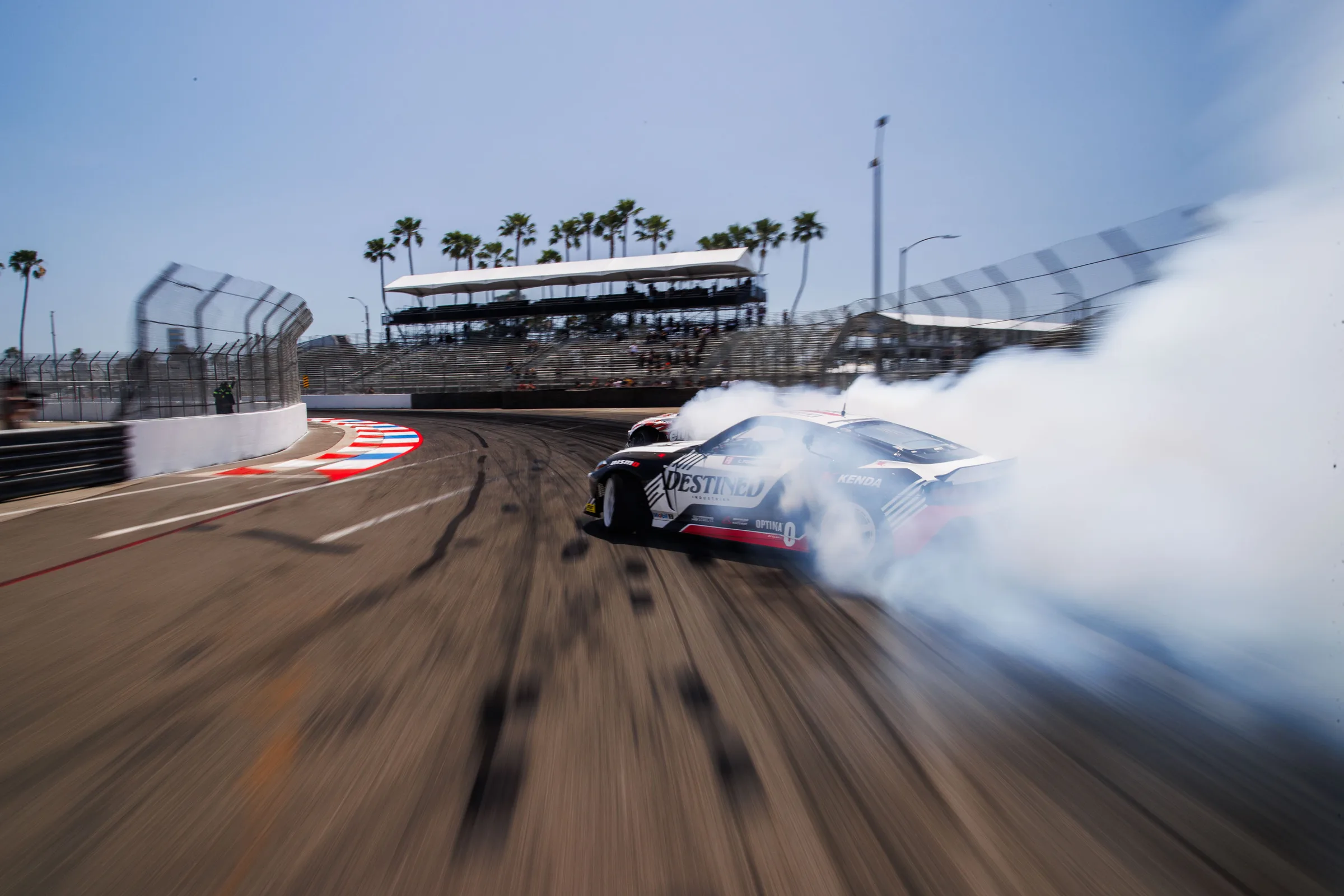 Massive smoke trail on track